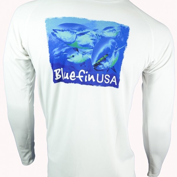 Bluefin BlueTex White 3 Tuna long sleeve T-shirt
